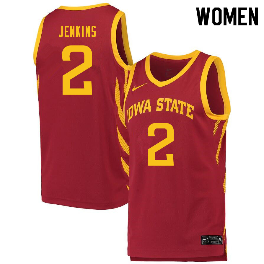 Women #2 Nate Jenkins Iowa State Cyclones College Basketball Jerseys Sale-Cardinal - Click Image to Close